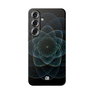 Blue Lite Phone Case for Samsung - Celestial Wireframe Bloom
