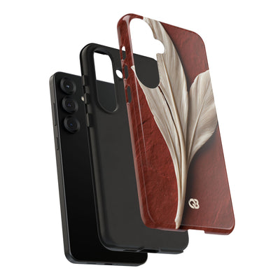 Carved Ivory Plume · Tough Phone Case for Samsung · Red