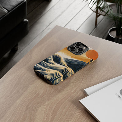 Blue Tough Phone Case for iPhone - Kyoto Cresting Tide