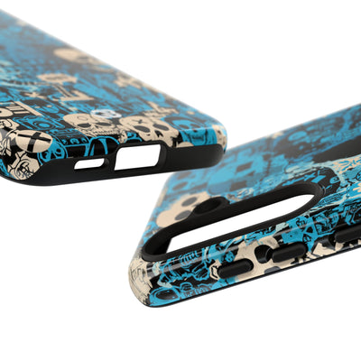 Electric Skull Graffiti · Tough Phone Case for Samsung · Blue