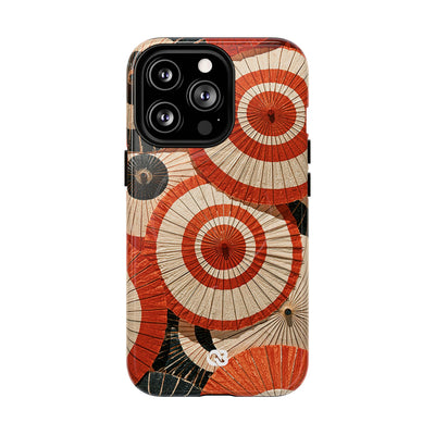 Vermilion Wagasa Motif · Tough 2.0 Magnetic Phone Case for iPhone · Red