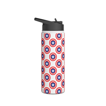 Star Shield Pattern - Stainless Steel Water Bottle