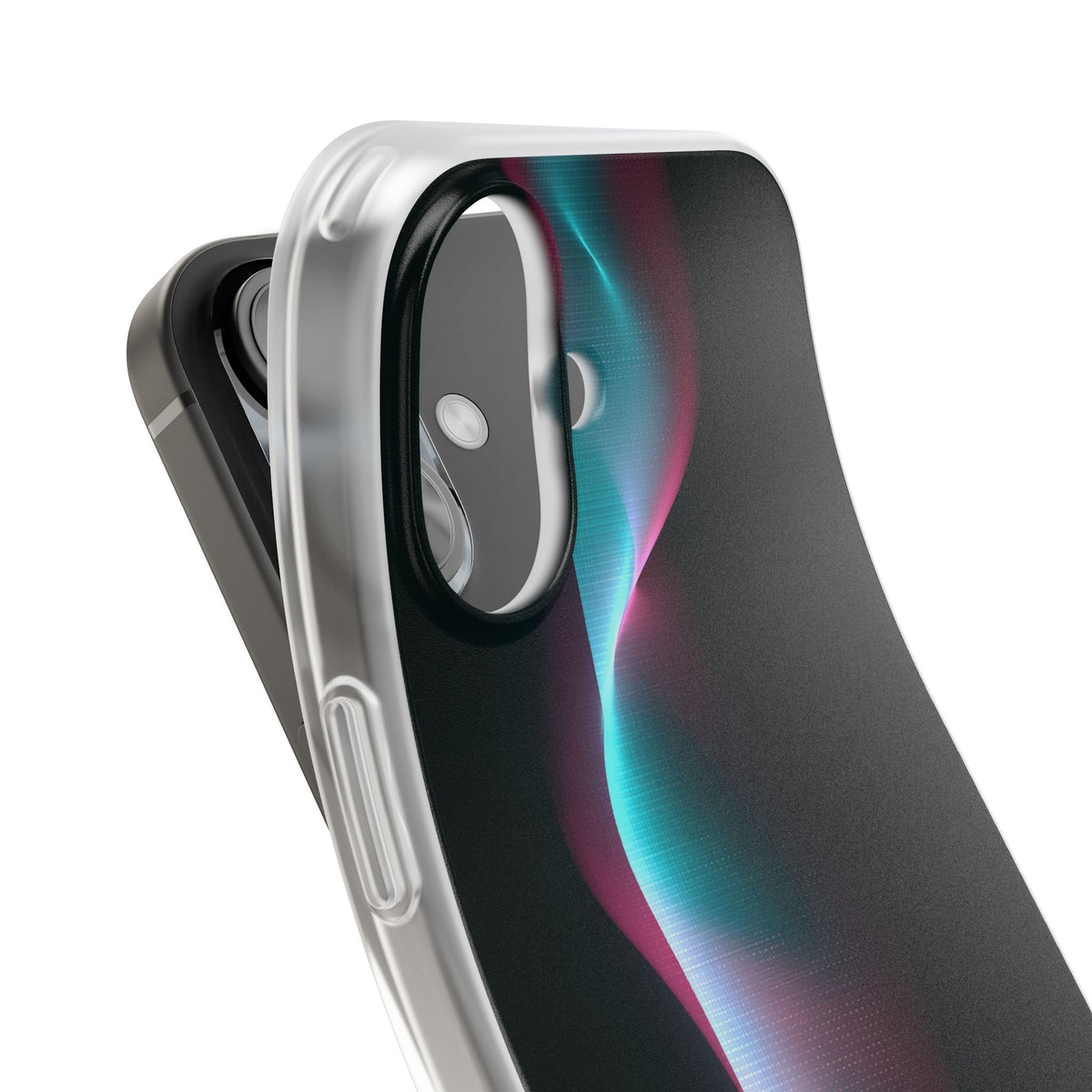 Neon Pixel Flow · Lite Phone Case for iPhone ·  Black
