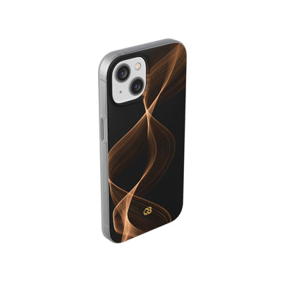 Amber Contour Flow · Lite Phone Case for iPhone ·  Black