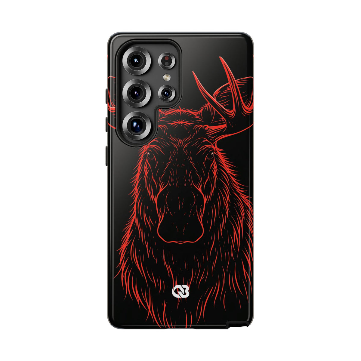Crimson Horizon Moose · Tough Phone Case for Samsung · Black