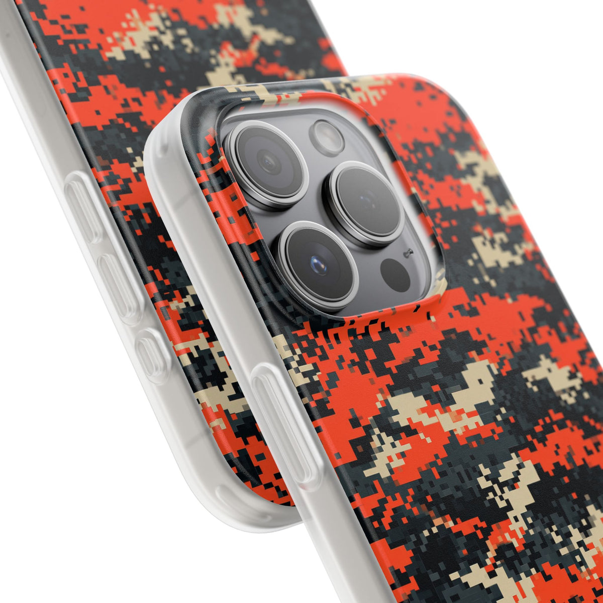 Signal Pixel Camo · Lite Phone Case for iPhone ·  Orange