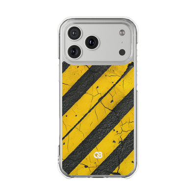 Cracked Hazard Stripes · Impact Telefoncover for iPhone · Magsafe