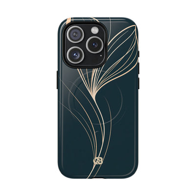Teal Tough 2.0 Magsafe Phone Case for iPhone - Sandstone Silk Flora