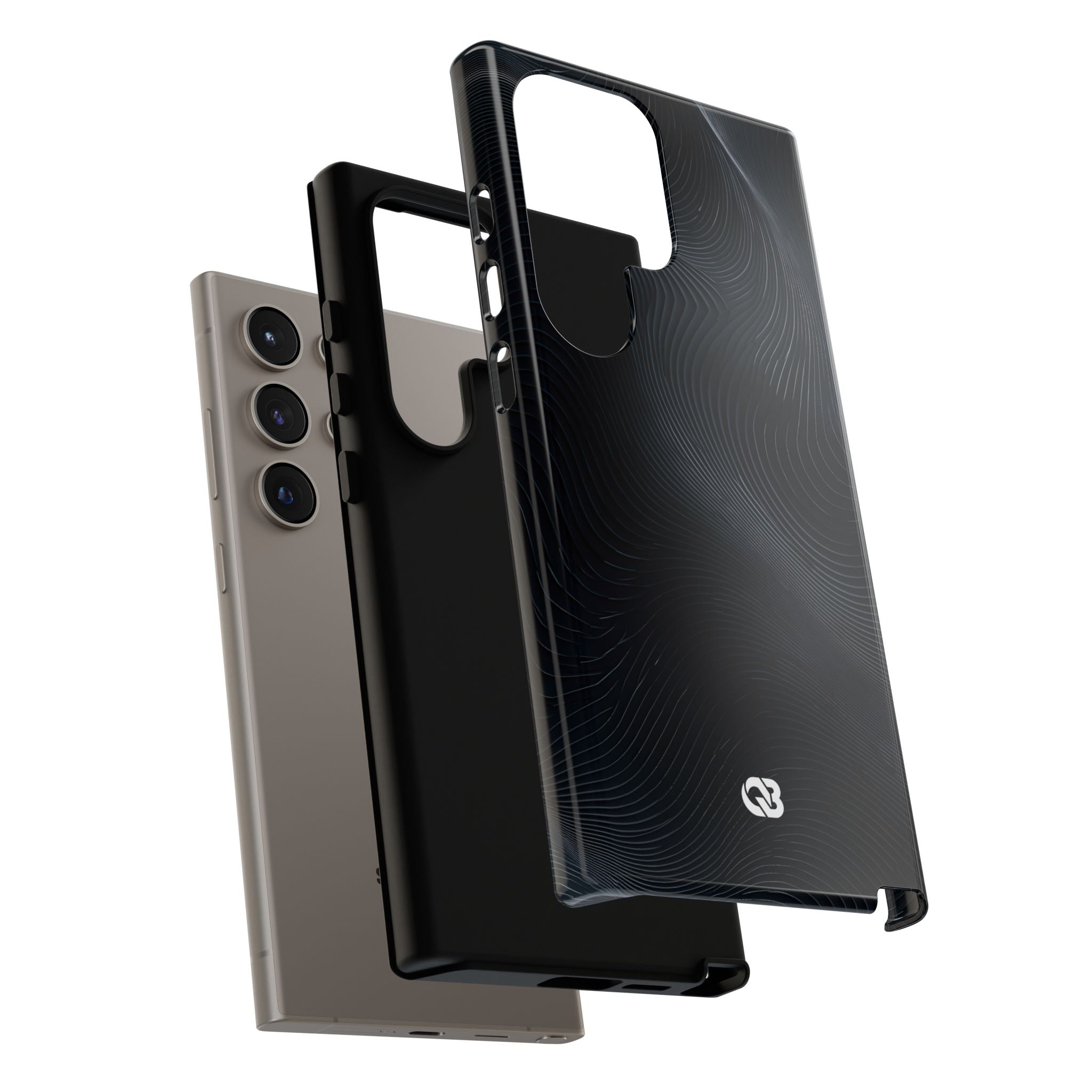 Black Tough Phone Case for Samsung - Obsidian Ridge Flux