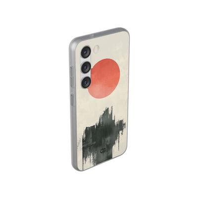 Crimson Sun Strokes · Soft Phone Case for Samsung