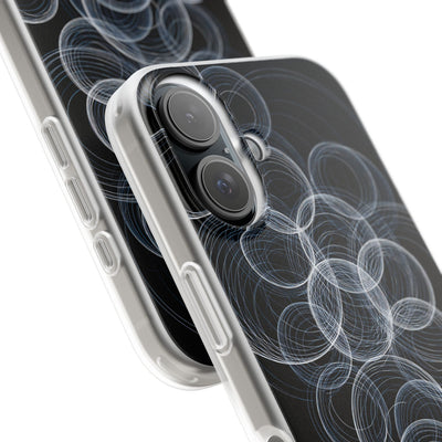 Black Lite Phone Case for iPhone - Frosted Ring Matrix