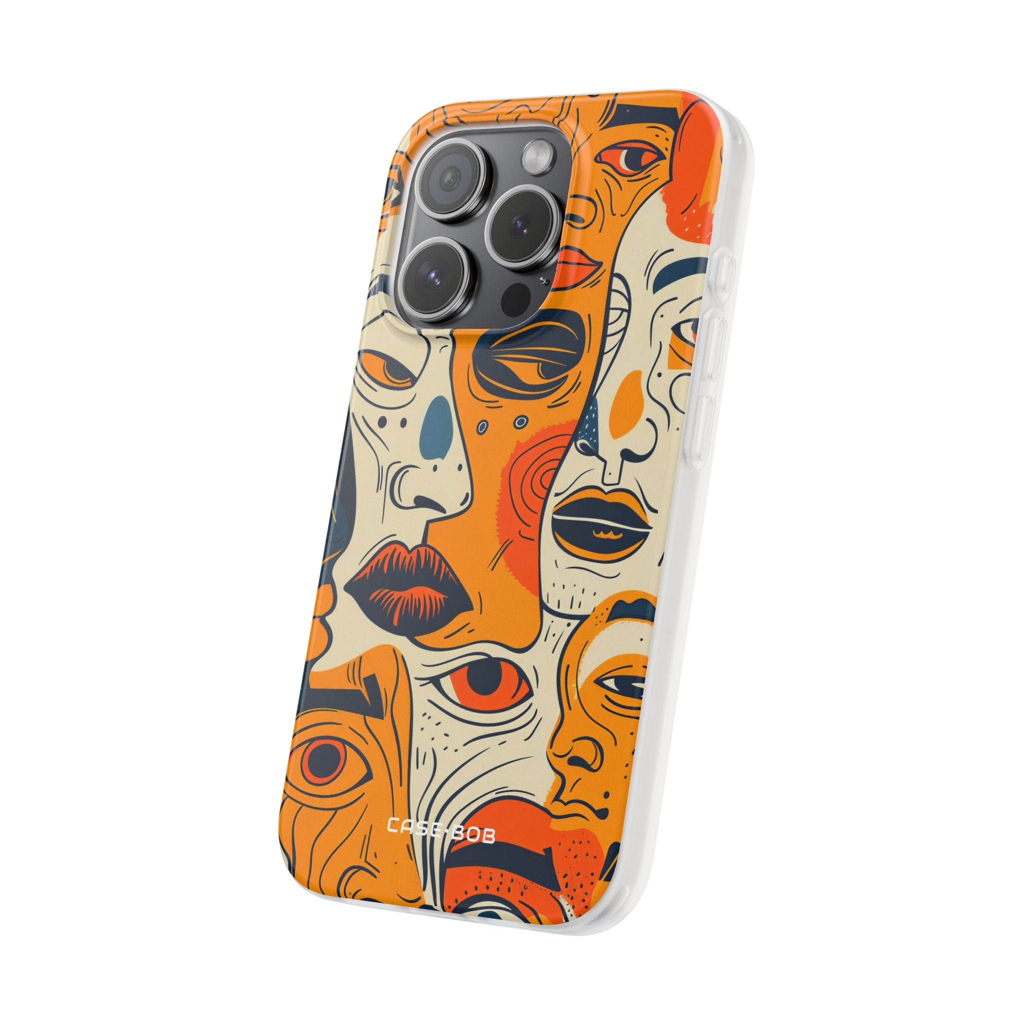Tangled Faces Sunset iPhone 15 Pro Case - Soft
