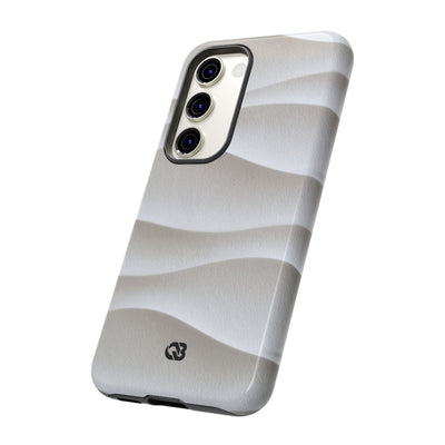 White Tough Phone Case for Samsung - Arctic Flow Ridges