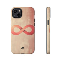 Estuche resistente Terracota con trazo en infinito · Tough Case