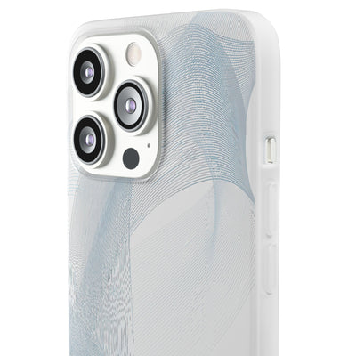 Glacial Contour Waves · Lite Phone Case for iPhone ·  White