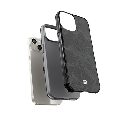 Obsidian Contour Elevation · Tough Phone Case for iPhone · Black