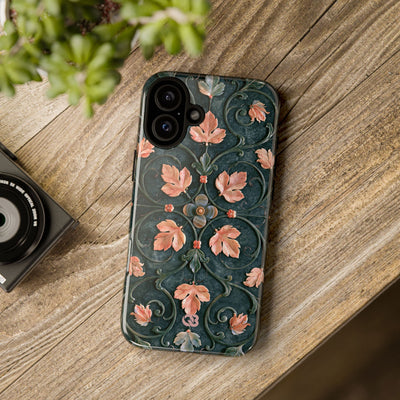Florentine Rose Arabesque · Tough Phone Case for iPhone · Green