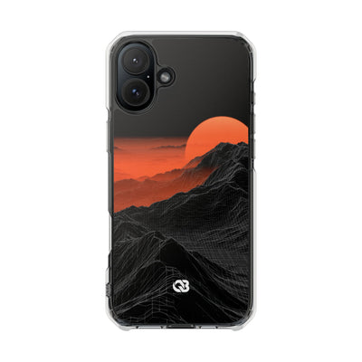 Solar Ridge Mesh · Clear Impact Magnetic Phone Case for iPhone · Black