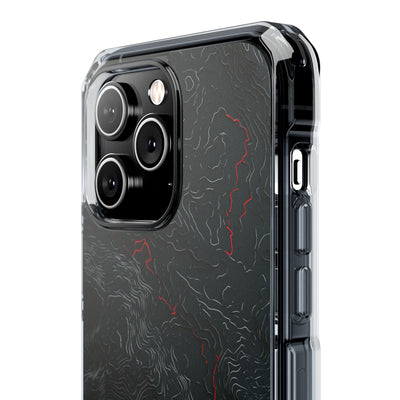 Crimson Rift · Clear Impact Magnetic Phone Case for iPhone ·  Black