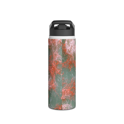 Coral Pixel Matrix · Insulated Water Bottle · Green