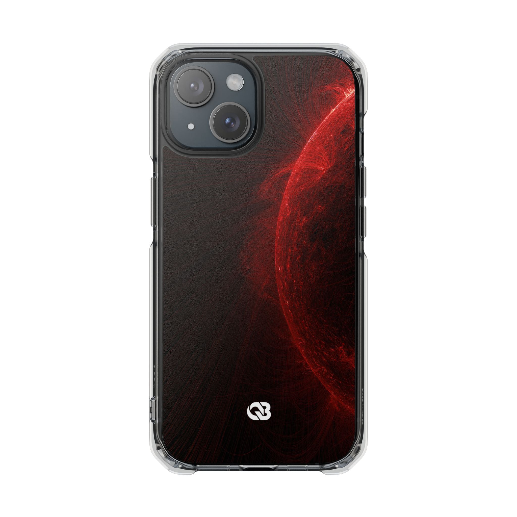 Red Impact MagSafe Phone Case for iPhone - Solar Crimson Flare