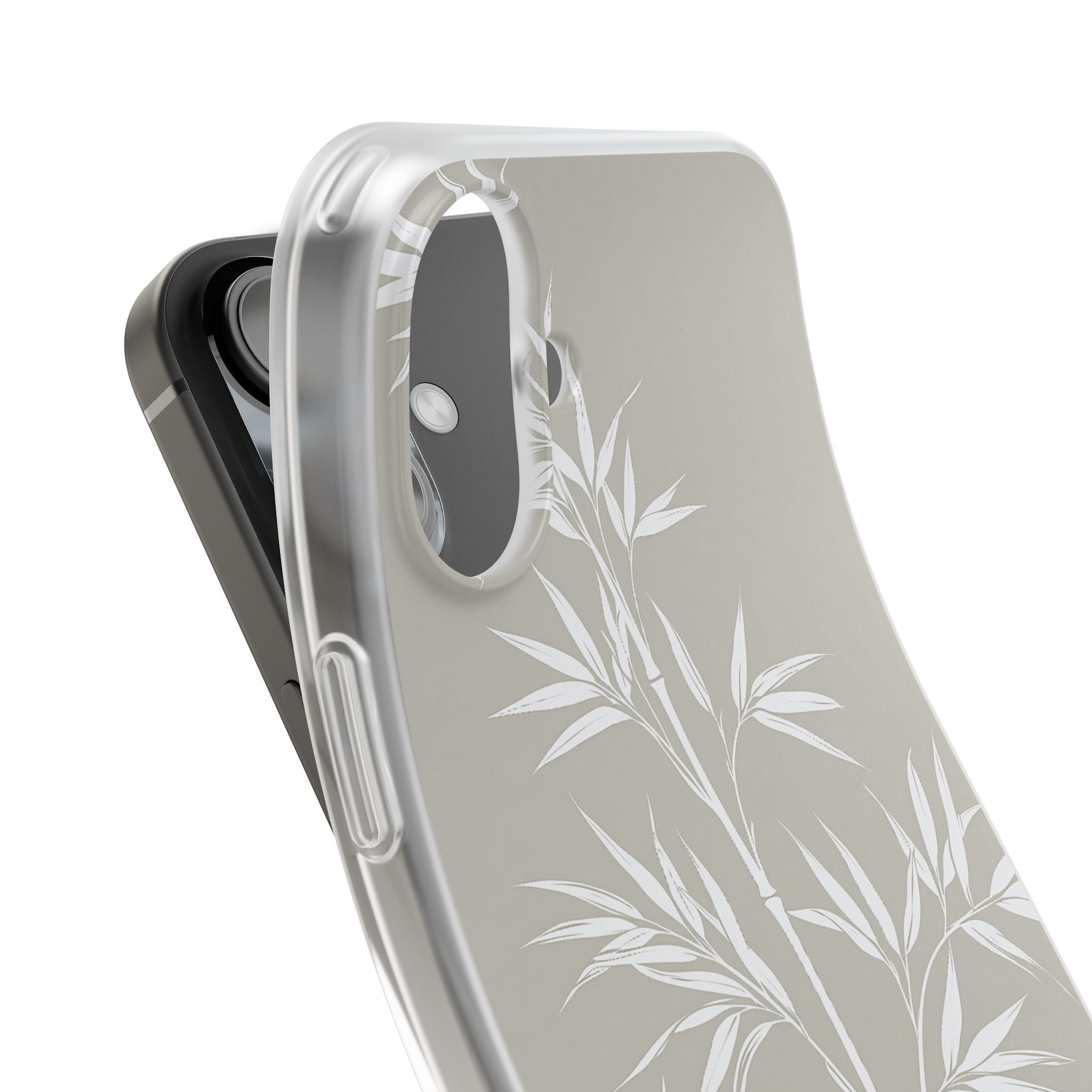 Beige Lite Phone Case for iPhone - Sandstone Bamboo Stalks