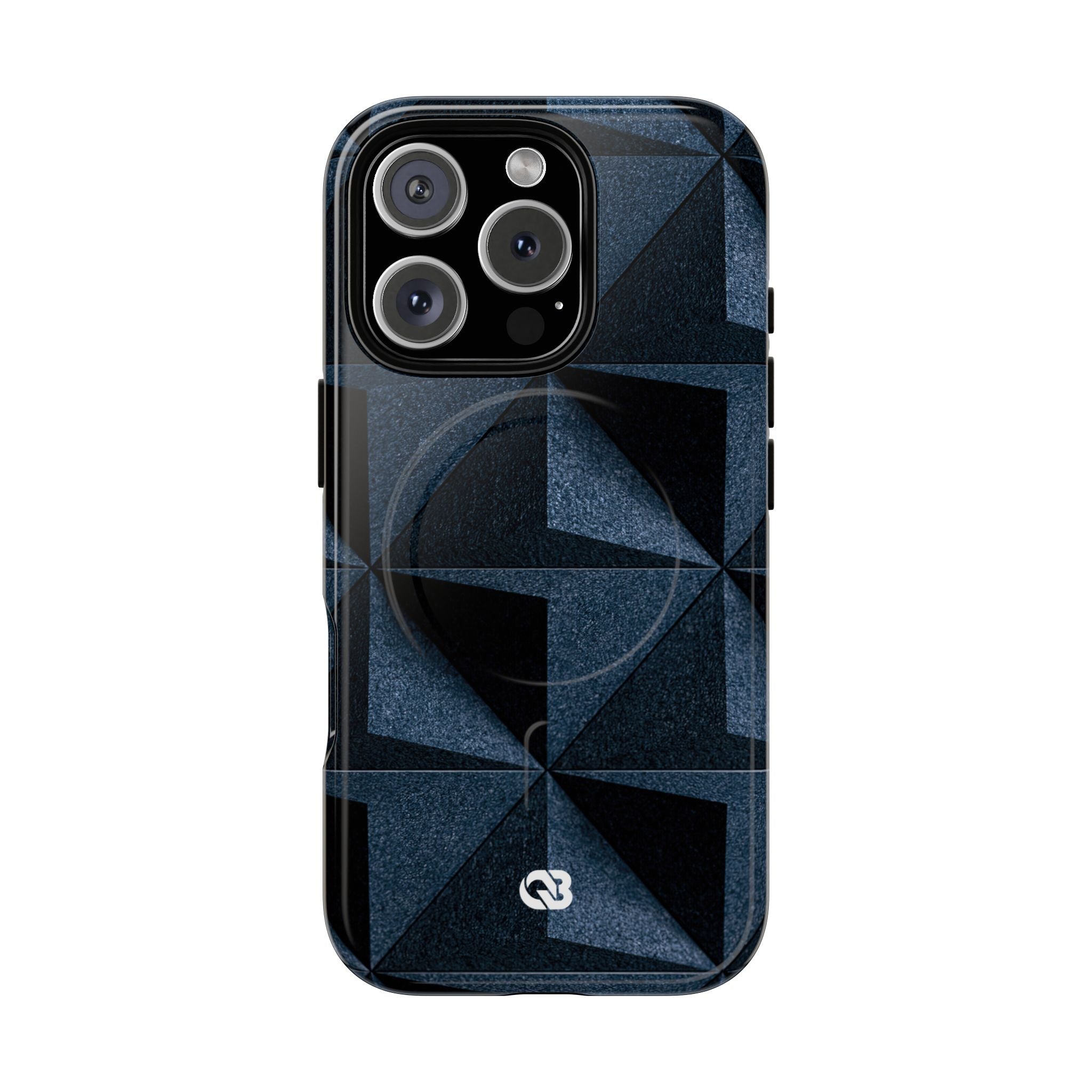 Blue Tough 2.0 Magsafe Phone Case for iPhone - Indigo Basalt Facets