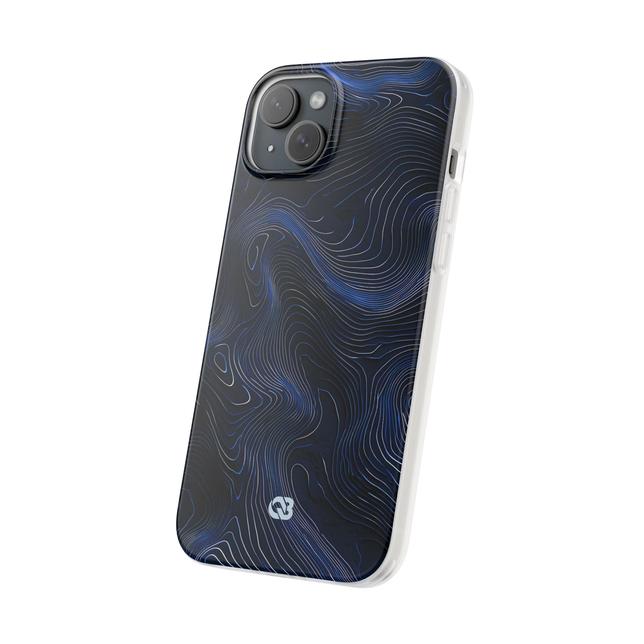 Blue Lite Phone Case for iPhone - Cobalt Contour Ridge