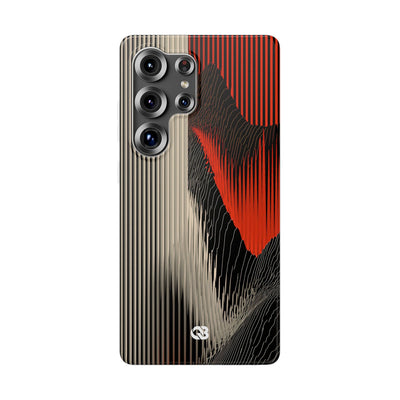 Red Lite Phone Case for Samsung - Crimson Pulse Topo