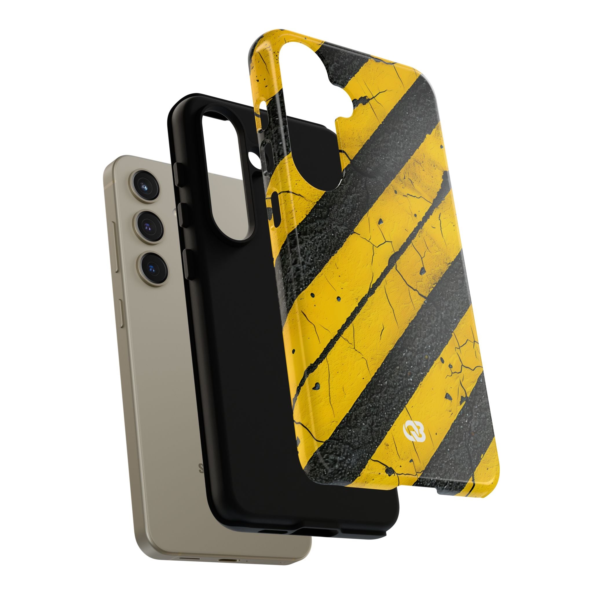 Cracked Hazard Stripes · Tough Handyhülle für Samsung