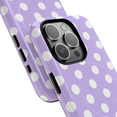 Lavender Polka Grid · Tough+ Phone Case for iPhone · Magsafe
