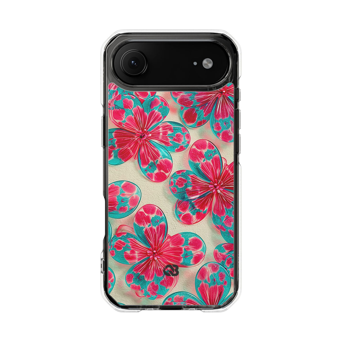 Lucite Jelly Bloom · Clear Impact Magnetic Phone Case for iPhone · Pink