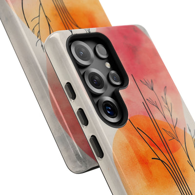 Curved Stem Sunset Samsung S25 Ultra Case - Tough