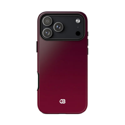 Red Tough Phone Case for iPhone - Deep Sangria Gradient