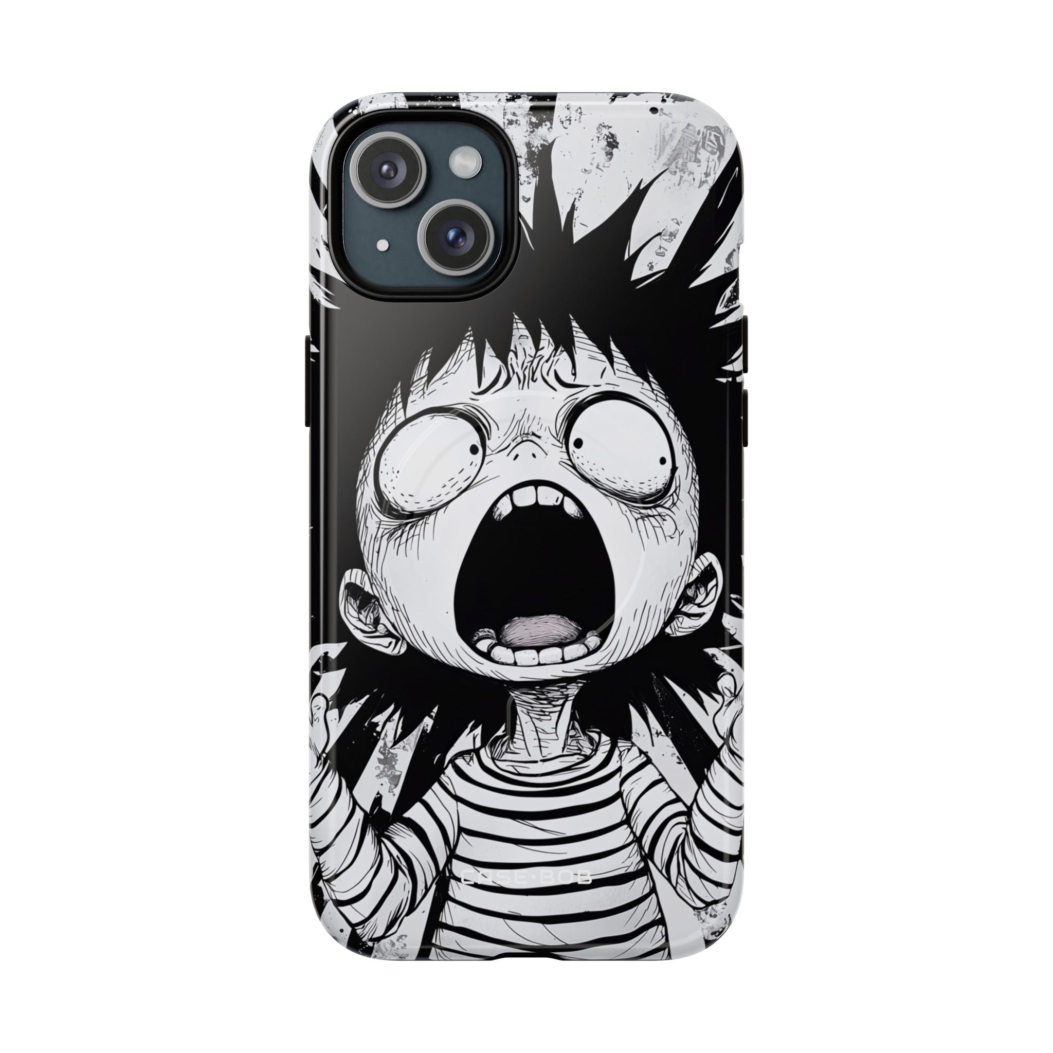 Screaming Stripes iPhone 15 Plus Case - Tough+