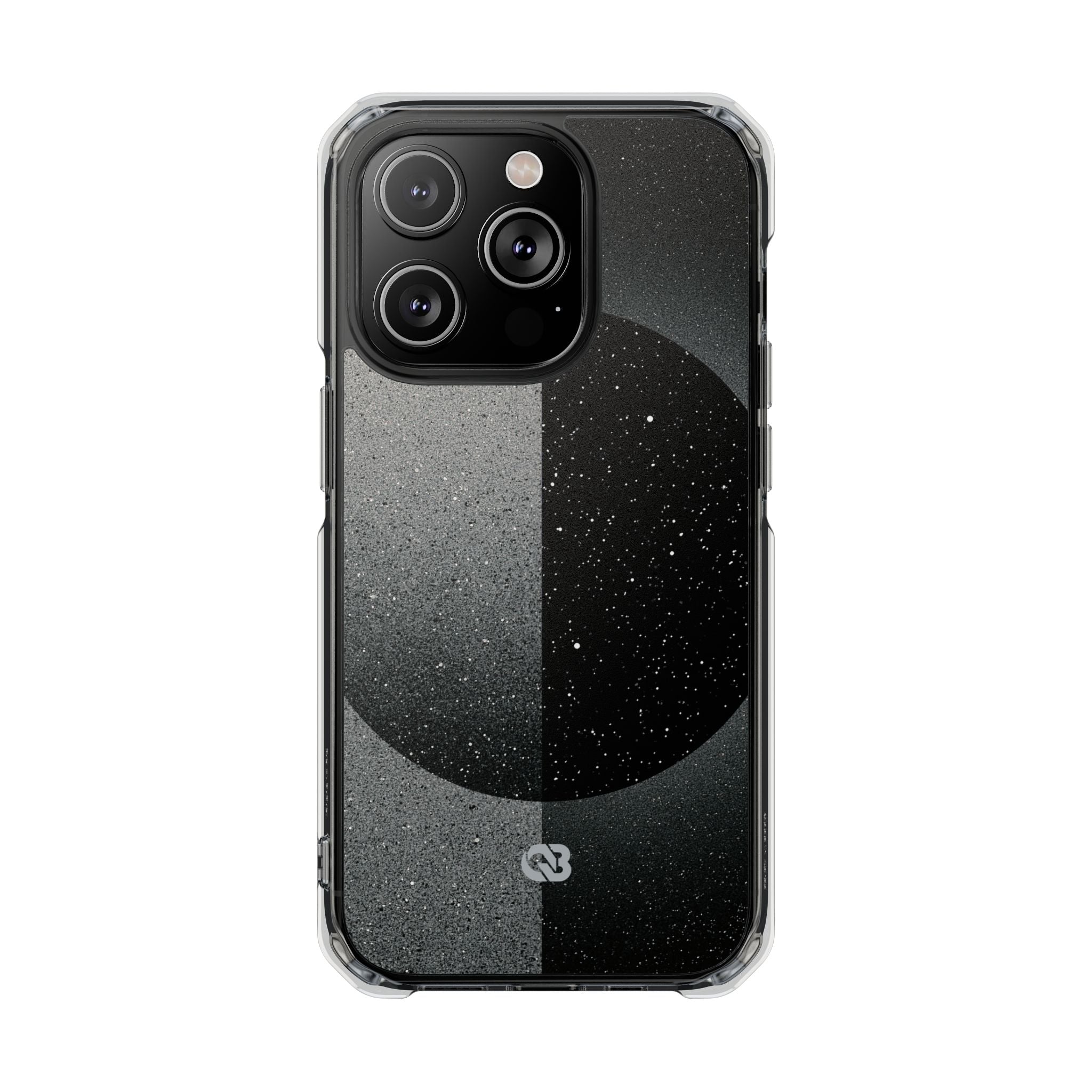 Black Impact MagSafe Phone Case for iPhone - Lunar Static Orbit