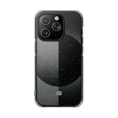 Black Impact MagSafe Phone Case for iPhone - Lunar Static Orbit