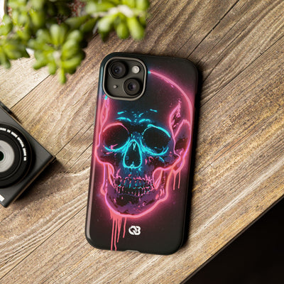 Neon Drip Skull · Tough Phone Case for iPhone · Black