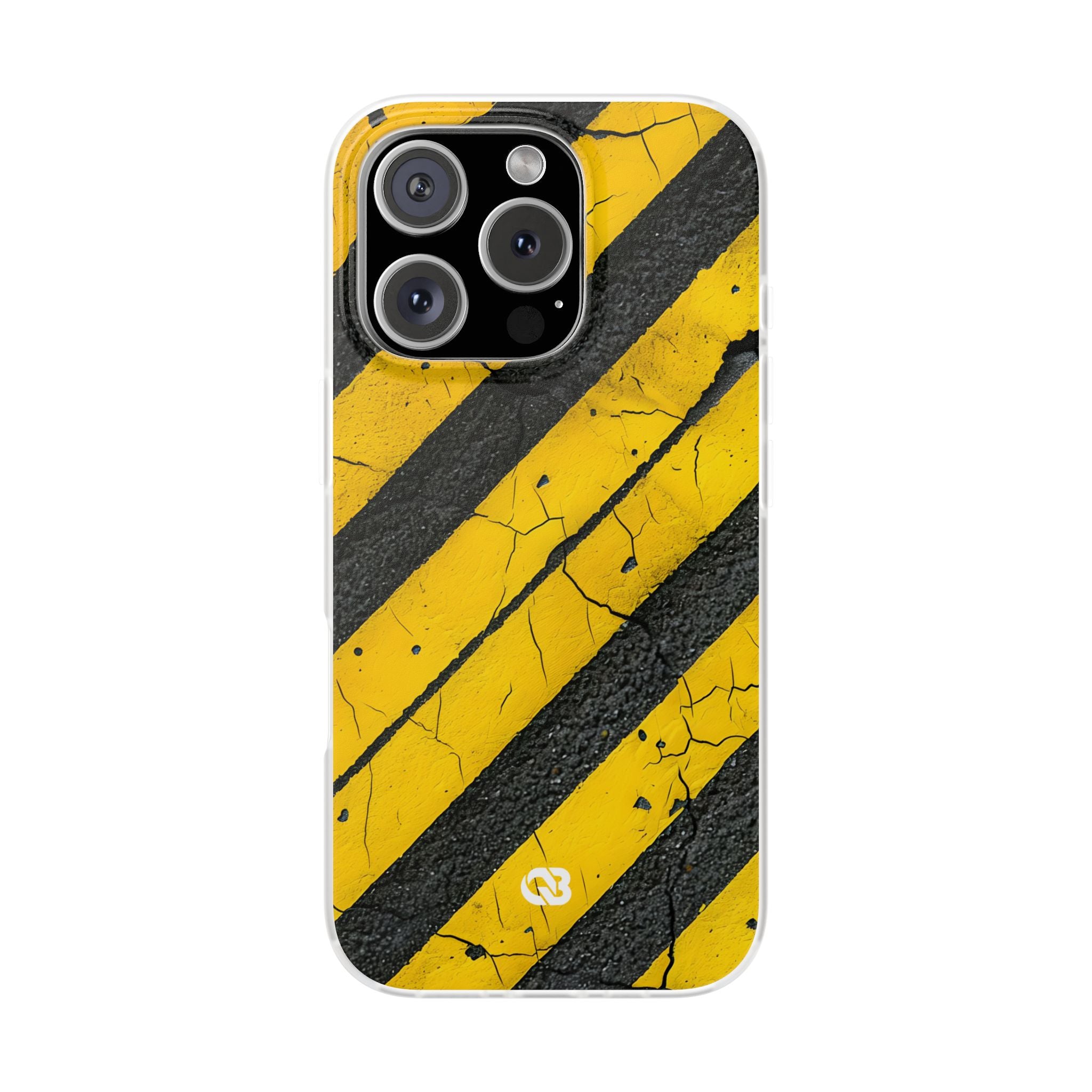Cracked Hazard Stripes · Soft Phone Case for iPhone