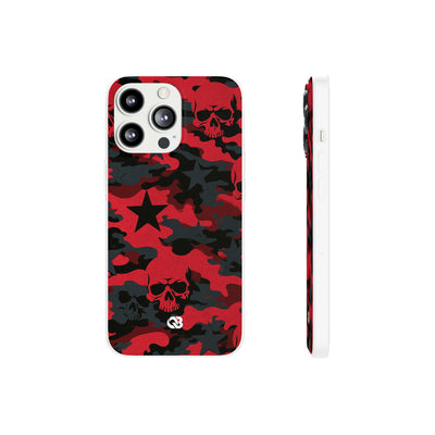 Crimson Skull Camo · Lite Phone Case for iPhone ·  Red