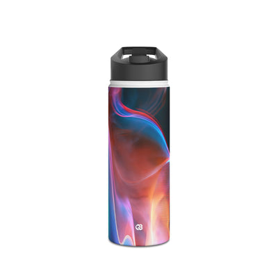 Neon Waveform · Insulated Water Bottle · Black