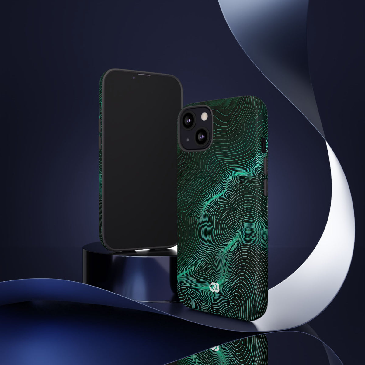 Emerald Topo Ridge · Tough Phone Case for iPhone · Green
