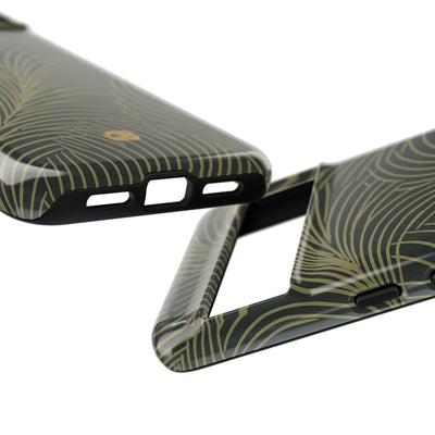 Green Tough Phone Case for Google Pixel - Dark Olive Plume
