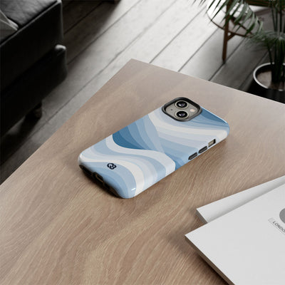 Blue Tough Phone Case for iPhone - Glacial Indigo Flow