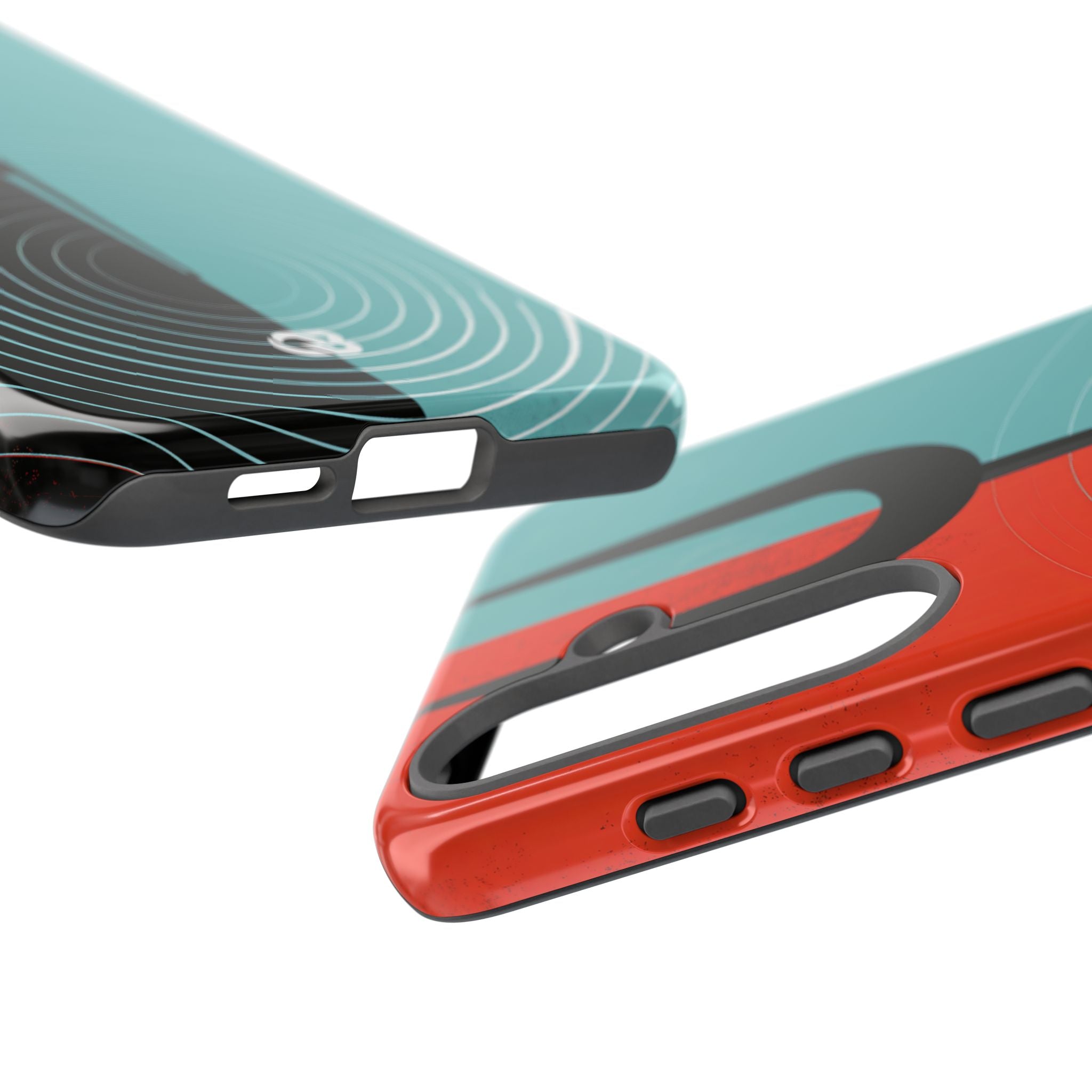 Teal Tough Phone Case for Samsung - Sonic Static Split