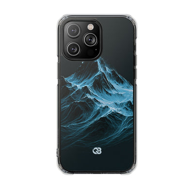 Nordic Frost Peak · Clear Impact Magnetic Phone Case for iPhone · Blue