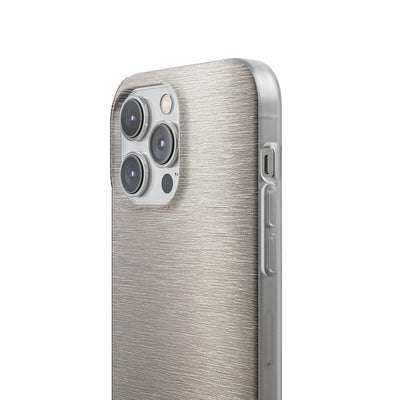 Brushed Silver Alloy · Lite Phone Case for iPhone ·  Silver