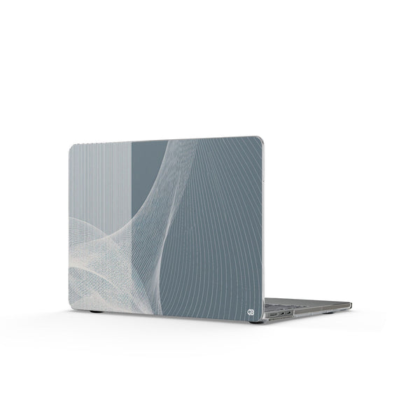 Slate Contour Drift · Clear Hard Case for MacBook · Grey