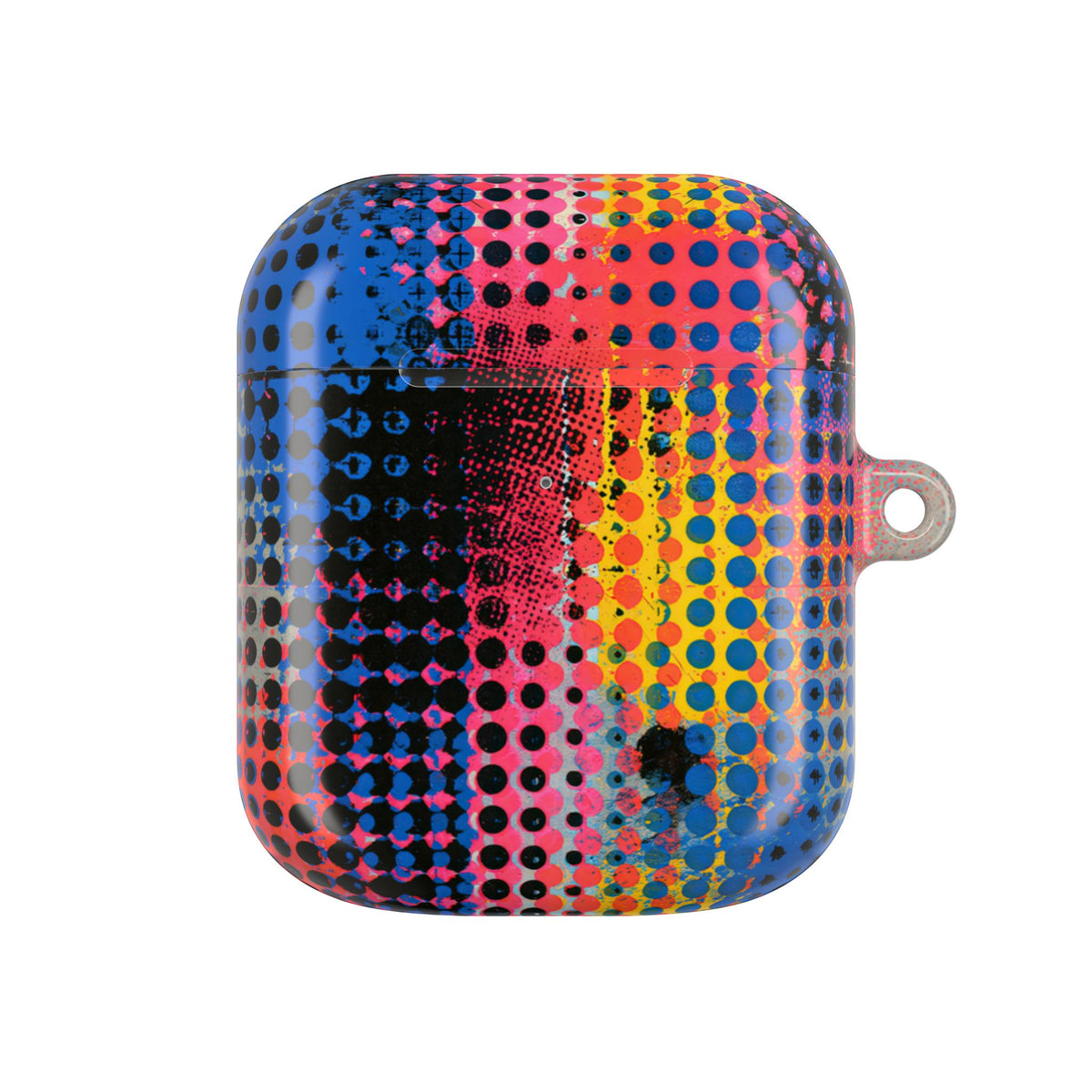 Chromatic Halftone Grid · Hard Case for AirPods & AirPods Pro · Blue
