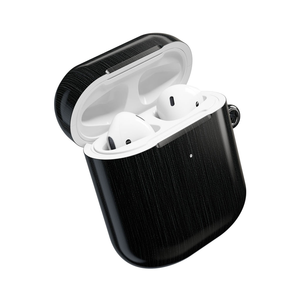 Obsidian Brushed Steel · Hard Case for AirPods & AirPods Pro · Black